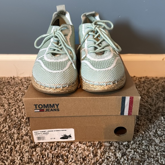 Knit Tommy Jeans Hybrid Shoe-color Frosty Green - Picture 2 of 2